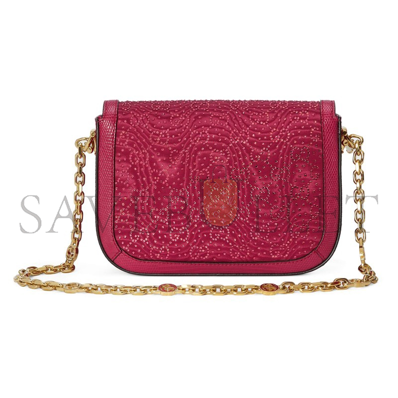 GUCCI HORSEBIT 1955 LIZARD-TEXTURED TRIM 675801 (20*14*5cm)